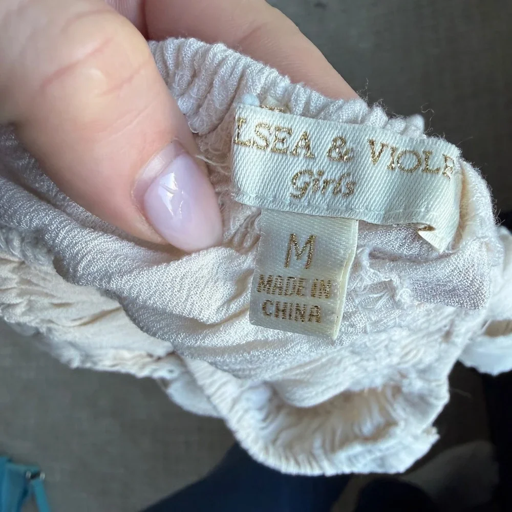 Chelsea and Violet Girls Ruched Tie Strap Tank Size 4‎